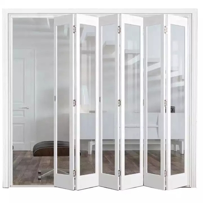 خارجيّ بلاستيكيّ قابل للطيّ باب UPVC إطار زجاجيّ أكورديون تصميم Bifold