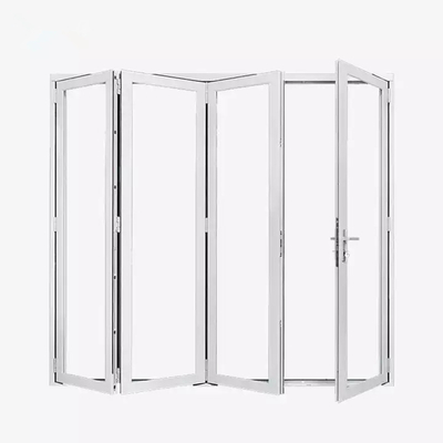 EPDM مقاوم للماء الخارجي الألومنيوم باب قابل للطي زجاج Bifold فناء انزلاق
