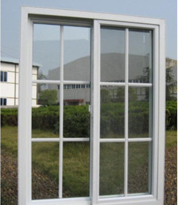 شقة جديدة مخصصة upvc انزلاق النوافذ أحدث تصميم شواء