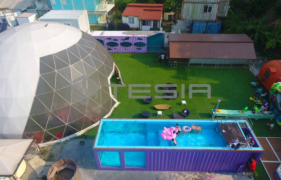 Tesia سعر المصنع مسبقة الصنع اللون حسب الطلب 20ft 40ft الصلب حاوية شحن حوض سباحة
