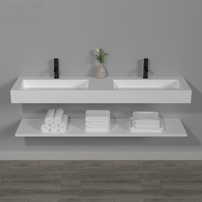 حوض غسيل تصميم إيطالي جديد أبيض اللون أدوات صحية للحمام حوض غسيل مزدوج