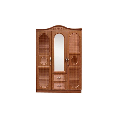 PVC الملمس متعدد الألوان MDF Board Closet 2 3 4 Door Cupboard with Mirror