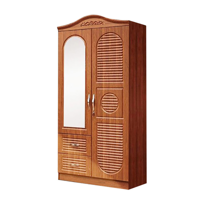 PVC الملمس متعدد الألوان MDF Board Closet 2 3 4 Door Cupboard with Mirror