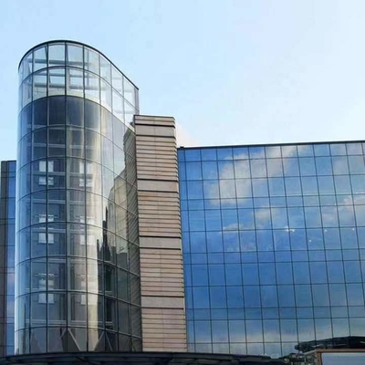 أزياء مزدوجة الألومنيوم المزجج الستار الجدار Low E Glass Curtain Wall Facade