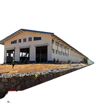 1500sqm الهيكل الصلب مستودع مبنى معدني 25 م * 80 م * 9 م