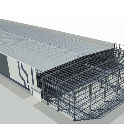 1500sqm الهيكل الصلب مستودع مبنى معدني 25 م * 80 م * 9 م