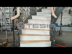 أفضل مادة رخامية خطوة سلم حلزوني عالي الجودة مع الرخام