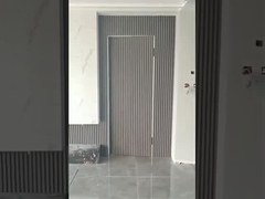 فرملس الخشب الداخلية Mdf دافق تصميم غير مرئي مخفي مع باب HDF السري المفصلي المخفي