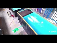 بركة سباحة حاوية محمولة فاخرة حديثة مسبقة الصنع مع جدار زجاجي عالي القوة